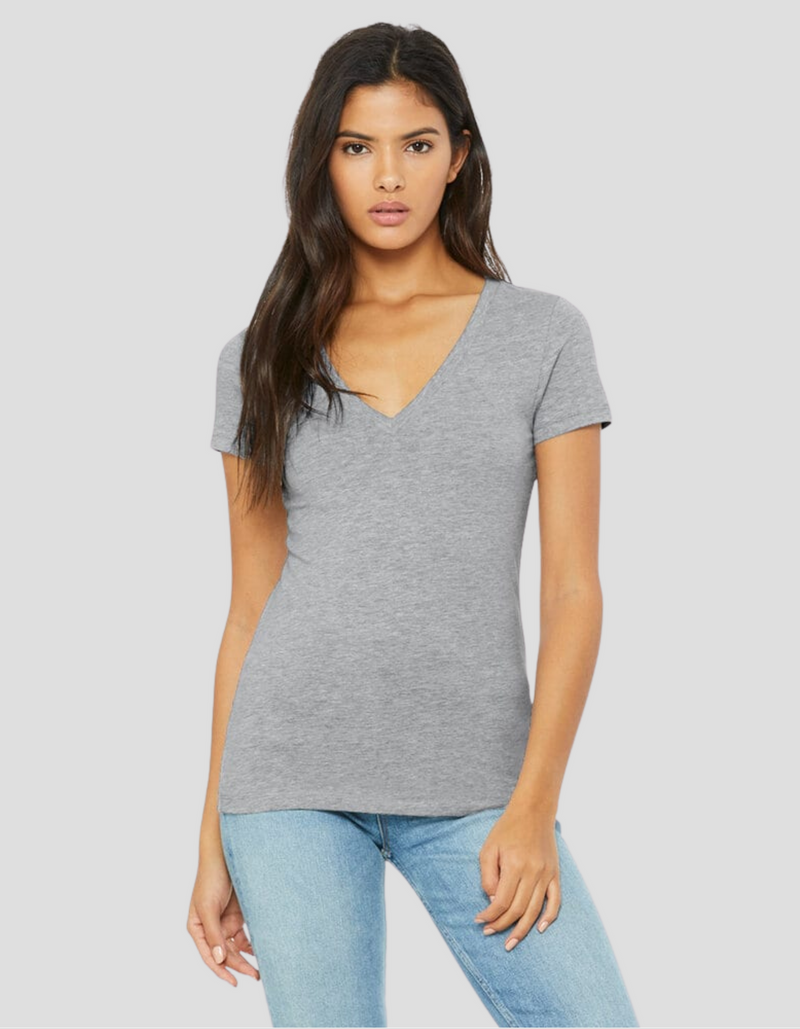 Blank Relaxed Women's V-neck Tee