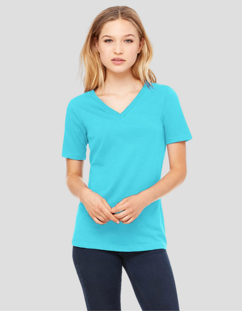 Blank Relaxed Women's V-neck Tee