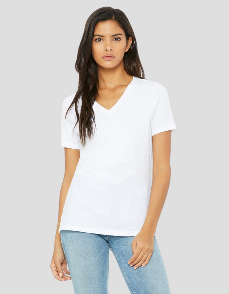 Blank Relaxed Women's V-neck Tee